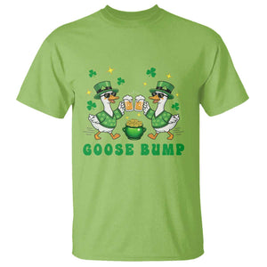 Funny St Patricks Day Goose Drinking Beer T Shirt Goose Bump TS14 Lime Print Your Wear