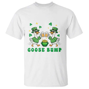 Funny St Patricks Day Goose Drinking Beer T Shirt Goose Bump TS14 White Print Your Wear