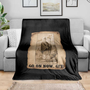 Funny Saint Patrick Irish Catholic St Patrick's Day Throw Blanket Go On Now Git TS14 Print Your Wear