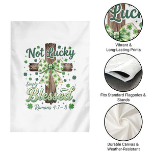 Shamrock Cross Irish St Patrick's Day Garden Flag Not Lucky Simply Blessed TS14 Print Your Wear