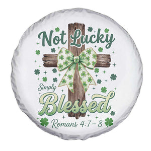 Shamrock Cross Irish St Patrick's Day Spare Tire Cover Not Lucky Simply Blessed TS14 Print Your Wear