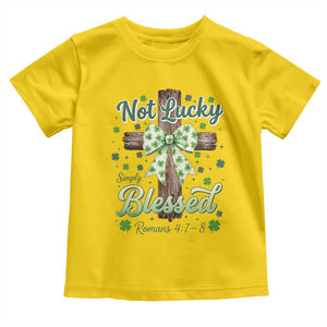 Shamrock Cross Irish St Patrick's Day Toddler T Shirt Not Lucky Simply Blessed TS14 Daisy Print Your Wear