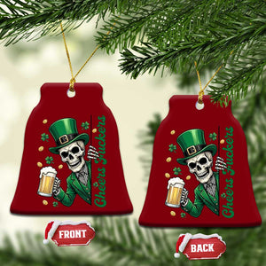 Cheers Fuckers St Patricks Day Ceramic Ornament Funny Skeleton Drinking Beer TS14 Print Your Wear