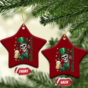 Cheers Fuckers St Patricks Day Ceramic Ornament Funny Skeleton Drinking Beer TS14 Print Your Wear