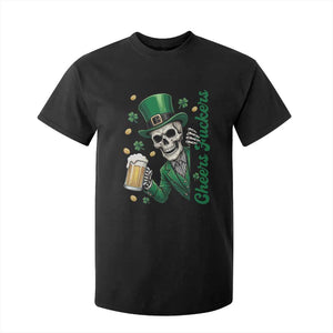 Cheers Fuckers St Patricks Day T Shirt For Kid Funny Skeleton Drinking Beer TS14 Black Print Your Wear