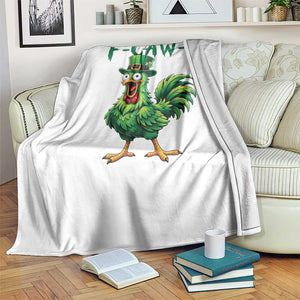 Funny St Patricks Day Lucky Chicken Throw Blanket F Caw F TS14 Print Your Wear