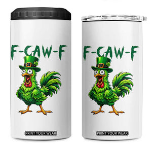 Funny St Patricks Day Lucky Chicken 4 in 1 Can Cooler Tumbler F Caw F TS14 One Size: 16 oz White Print Your Wear