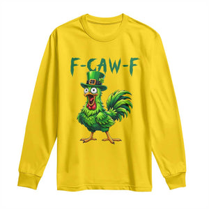 Funny St Patricks Day Lucky Chicken Long Sleeve Shirt F Caw F TS14 Daisy Print Your Wear