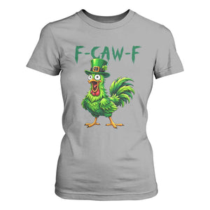 Funny St Patricks Day Lucky Chicken T Shirt For Women F Caw F TS14 Sport Gray Print Your Wear