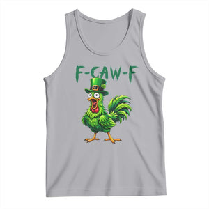 Funny St Patricks Day Lucky Chicken Tank Top F Caw F TS14 Athletic Heather Print Your Wear