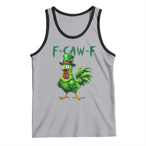 Funny St Patricks Day Lucky Chicken Tank Top F Caw F TS14 Athletic Heather Black Print Your Wear