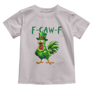 Funny St Patricks Day Lucky Chicken Toddler T Shirt F Caw F TS14 Ice Gray Print Your Wear