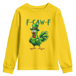 Funny St Patricks Day Lucky Chicken Youth Sweatshirt F Caw F TS14 Daisy Print Your Wear