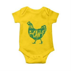 F Caw F Lucky Chicken Baby Onesie Funny St Patricks Day TS14 Daisy Print Your Wear