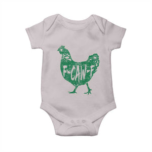 F Caw F Lucky Chicken Baby Onesie Funny St Patricks Day TS14 Ice Gray Print Your Wear