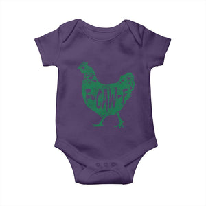 F Caw F Lucky Chicken Baby Onesie Funny St Patricks Day TS14 Purple Print Your Wear