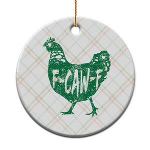 F Caw F Lucky Chicken Ceramic Ornament Funny St Patricks Day TS14 1pc Christmas Plaid Print Your Wear