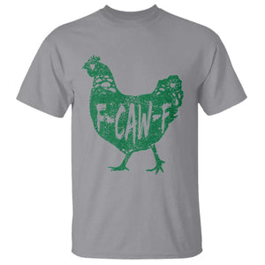 F Caw F Lucky Chicken T Shirt Funny St Patricks Day TS14 Sport Gray Print Your Wear
