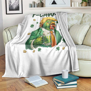 Funny Trump Chicken St Patricks Day Throw Blanket F Caw F Lucky Irish TS14 Print Your Wear