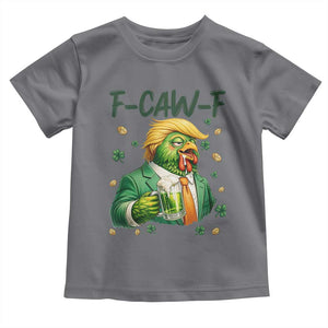 Funny Trump Chicken St Patricks Day Toddler T Shirt F Caw F Lucky Irish TS14 Charcoal Print Your Wear
