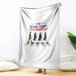 1776 National Champs Throw Blanket Funny Founding Father Roading Parody 4th of July