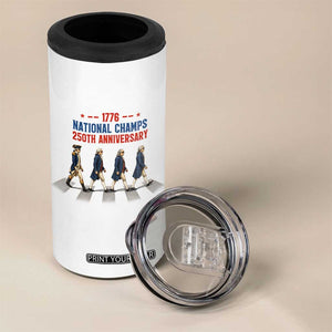 1776 National Champs 4 in 1 Can Cooler Tumbler Funny Founding Father Roading Parody 4th of July