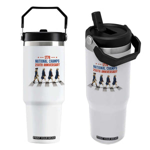1776 National Champs Flip Straw Tumbler Funny Founding Father Roading Parody 4th of July