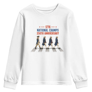 1776 National Champs Youth Sweatshirt Funny Founding Father Roading Parody 4th of July