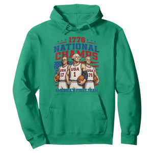 1776 National Champs Hoodie Patriotic Founding Fathers Basketball Undefeated America