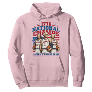 1776 National Champs Hoodie Patriotic Founding Fathers Basketball Undefeated America