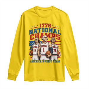 1776 National Champs Long Sleeve Shirt Patriotic Founding Fathers Basketball Undefeated America