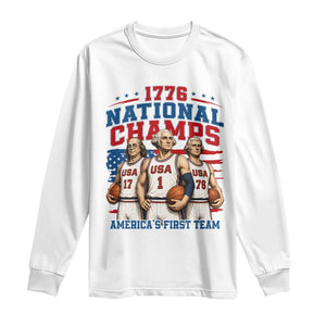 1776 National Champs Long Sleeve Shirt Patriotic Founding Fathers Basketball Undefeated America