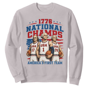 1776 National Champs Sweatshirt Patriotic Founding Fathers Basketball Undefeated America