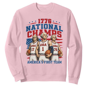 1776 National Champs Sweatshirt Patriotic Founding Fathers Basketball Undefeated America