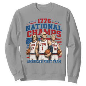 1776 National Champs Sweatshirt Patriotic Founding Fathers Basketball Undefeated America