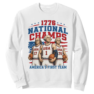 1776 National Champs Sweatshirt Patriotic Founding Fathers Basketball Undefeated America