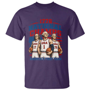 1776 National Champs T Shirt Patriotic Founding Fathers Basketball Undefeated America