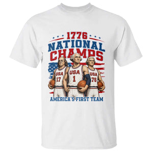 1776 National Champs T Shirt Patriotic Founding Fathers Basketball Undefeated America