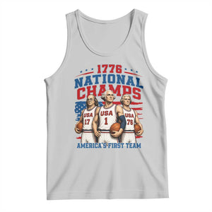 1776 National Champs Tank Top Patriotic Founding Fathers Basketball Undefeated America