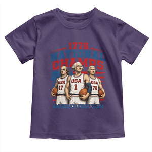 1776 National Champs Toddler T Shirt Patriotic Founding Fathers Basketball Undefeated America