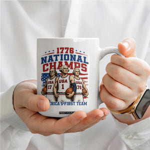 1776 National Champs Coffee Mug Patriotic Founding Fathers Basketball Undefeated America TS14 Print Your Wear