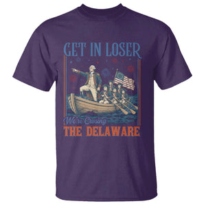 Get In Loser We're Crossing The Delaware Meme T Shirt Patriotic American History Independence Day