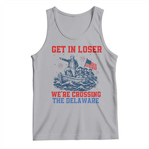 Get In Loser We’re Crossing The Delaware Tank Top Funny 4th Of July American History