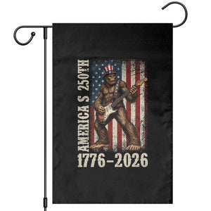 250 Years America Anniversary Garden Flag Patriotic Bigfoot Playing Guitar 4th Of July TS14 Black Print Your Wear