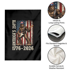 250 Years America Anniversary Garden Flag Patriotic Bigfoot Playing Guitar 4th Of July TS14 Print Your Wear