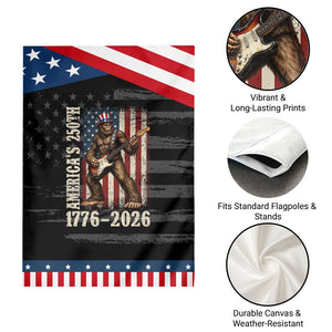 250 Years America Anniversary Patriotic Garden Flag Bigfoot Playing Guitar 4th Of July TS14 Print Your Wear