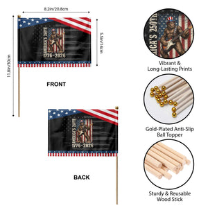 250 Years America Anniversary Patriotic Handheld Flag Bigfoot Playing Guitar 4th Of July TS14 Print Your Wear
