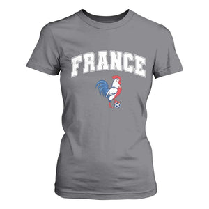 France Flag Gallic Rooster French National Pride T Shirt For Women