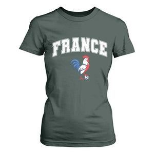 France Flag Gallic Rooster French National Pride T Shirt For Women