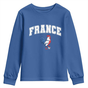 France Flag Gallic Rooster French National Pride Youth Sweatshirt
